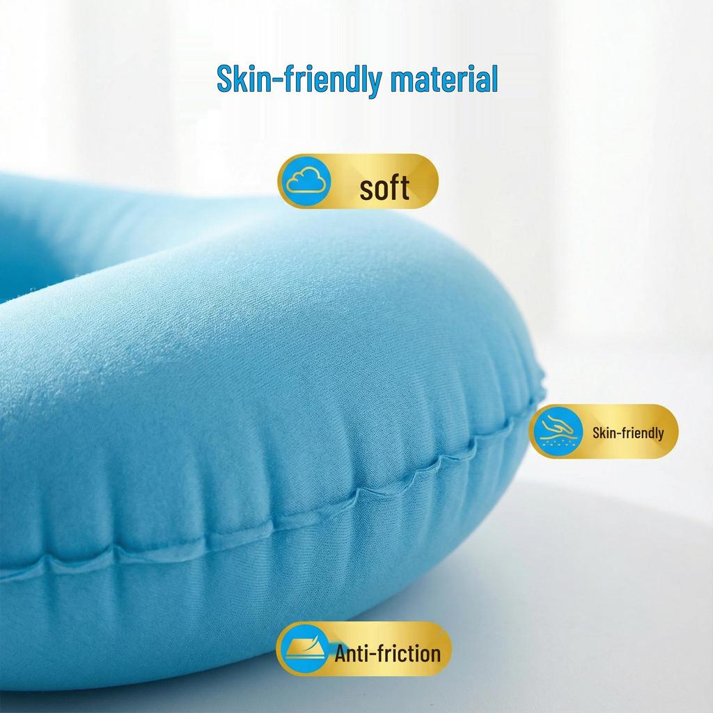 Inflatable U-Shaped Neck Pillow for Travel and Outdoor Use