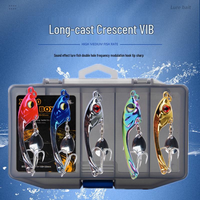 

Xuan Yue VIB Металлический Спиннербейт: Дальнобойная, колеблющаяся, вращающаяся искусственная приманка для судака и окуня в пресной и соленой воде. 15g