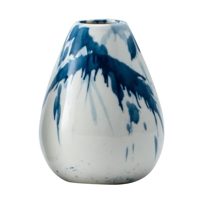 Ceramic Vase Irregular Ink Graffiti Flower Arrangement Accessories Flower Vase Tabletop Handicraft Ornaments Home Decoration
