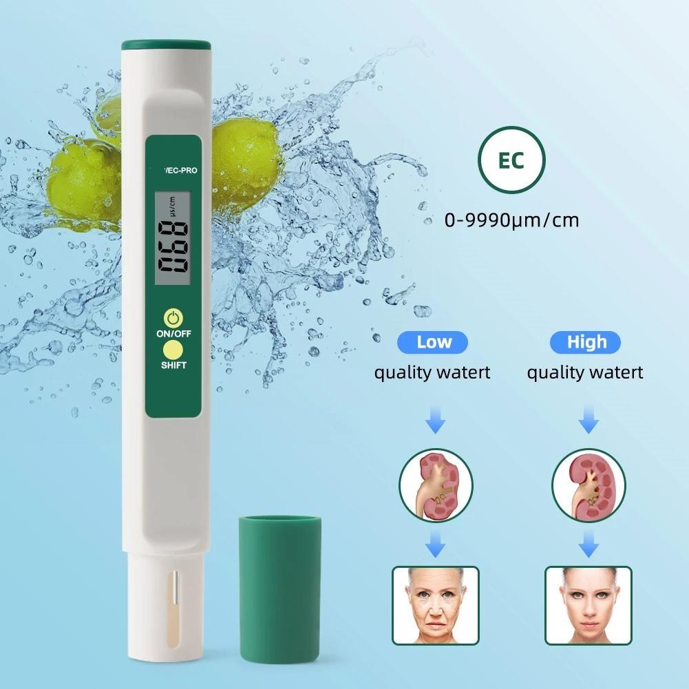 3 In 1 Temp EC Meter Digital Water Quality Purity Tester Portable Test Pen