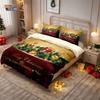 3-teiliges Weihnachtsgeschenk Kranz Bedruckter Kern Kostenloses Bettwäsche-Set Weich und Bequem Schlafsaal Schlafzimmer Mehrere Größen Maschinenwaschbar