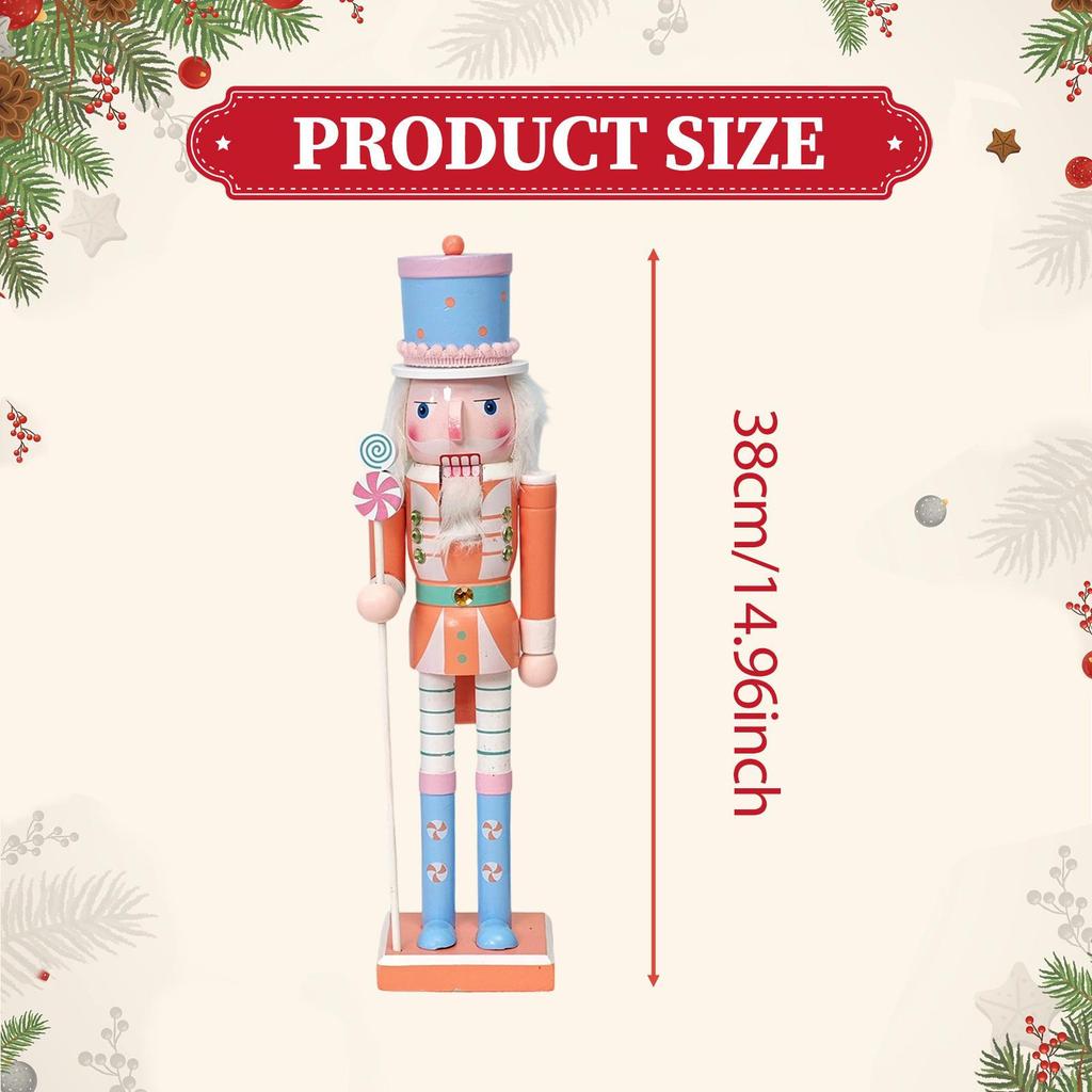 14.96inch King Nutcracker Christmas Decoration Tabletop Figurine, Doll Figure Ornament
