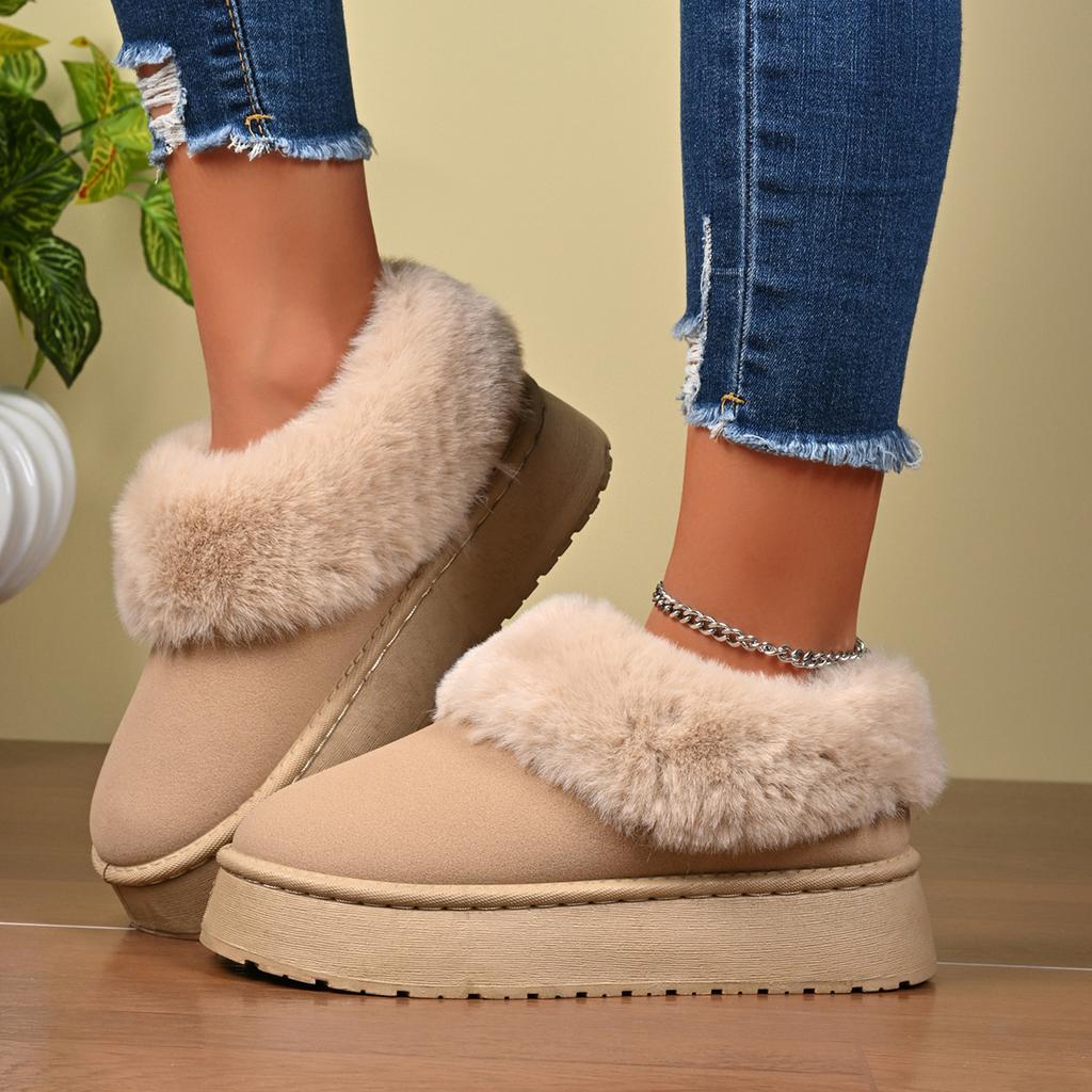 Casual Women's Winter New Suede Super Mini Girls Cotton Shoes  Short Plush Warm Light Walking Snow Boots for Women