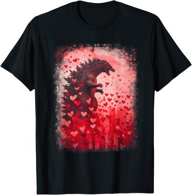 Kaiju Valentine Japanese Monster Movie Valentine Graphic Unisex T Shirt XXXL