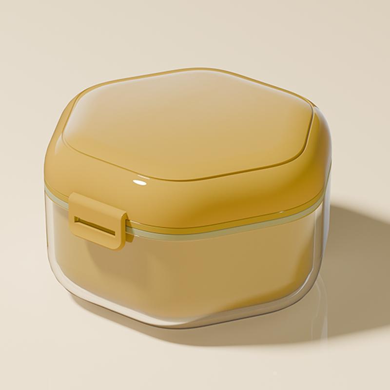 

Immersion Style Braces Box, Portable And Detachable For Travel, Denture Cleaning Box, Orthodontic Retainer Storage Box
