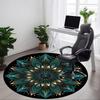 1pc Mandala Artwork Chair Carpet for Office, Soft Comfortable Mat For Office, Living Room, Bedroom, Machine Washable Carpet Yy251112036