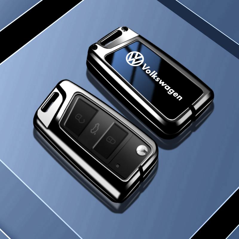 Voor VOLKSWAGEN VW Mode Zinklegering Flip Auto Afstandsbediening Sleutelhoes Cover Fob Voor VW Volkswagen Golf 7 MK7 Tiguan MK2 Auto Beschermingen