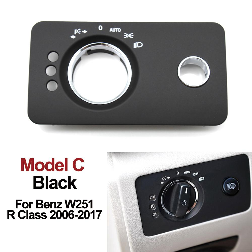 W251 LHD Car Front Dashboard Headlight Lamp Switch Cover Trim For Mercedes Benz R Class R280 R300 R350 R400 R500 2005-2017