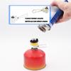 Quick Refuels Propanes Converter Adapter Metal Construction for Camping Flat Gas Tanks Stove Accessory Cooking Essential