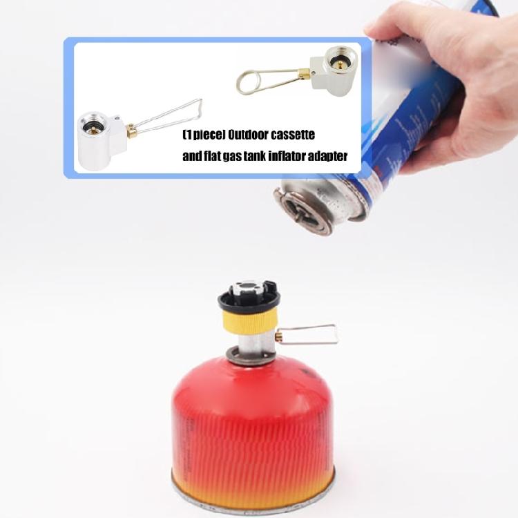Quick Refuels Propanes Converter Adapter Metal Construction for Camping Flat Gas Tanks Stove Accessory Cooking Essential