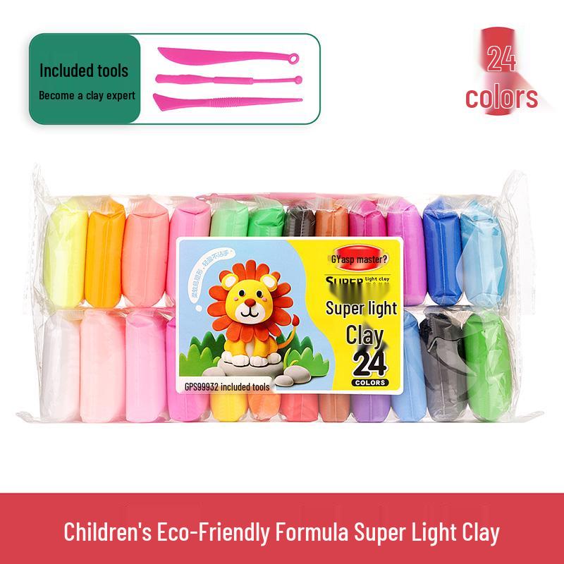 Odorless Colored Clay for Kids - Available In 12, 24, or 36 Colors, Perfect for DIY Play and Kindergarten Projects.