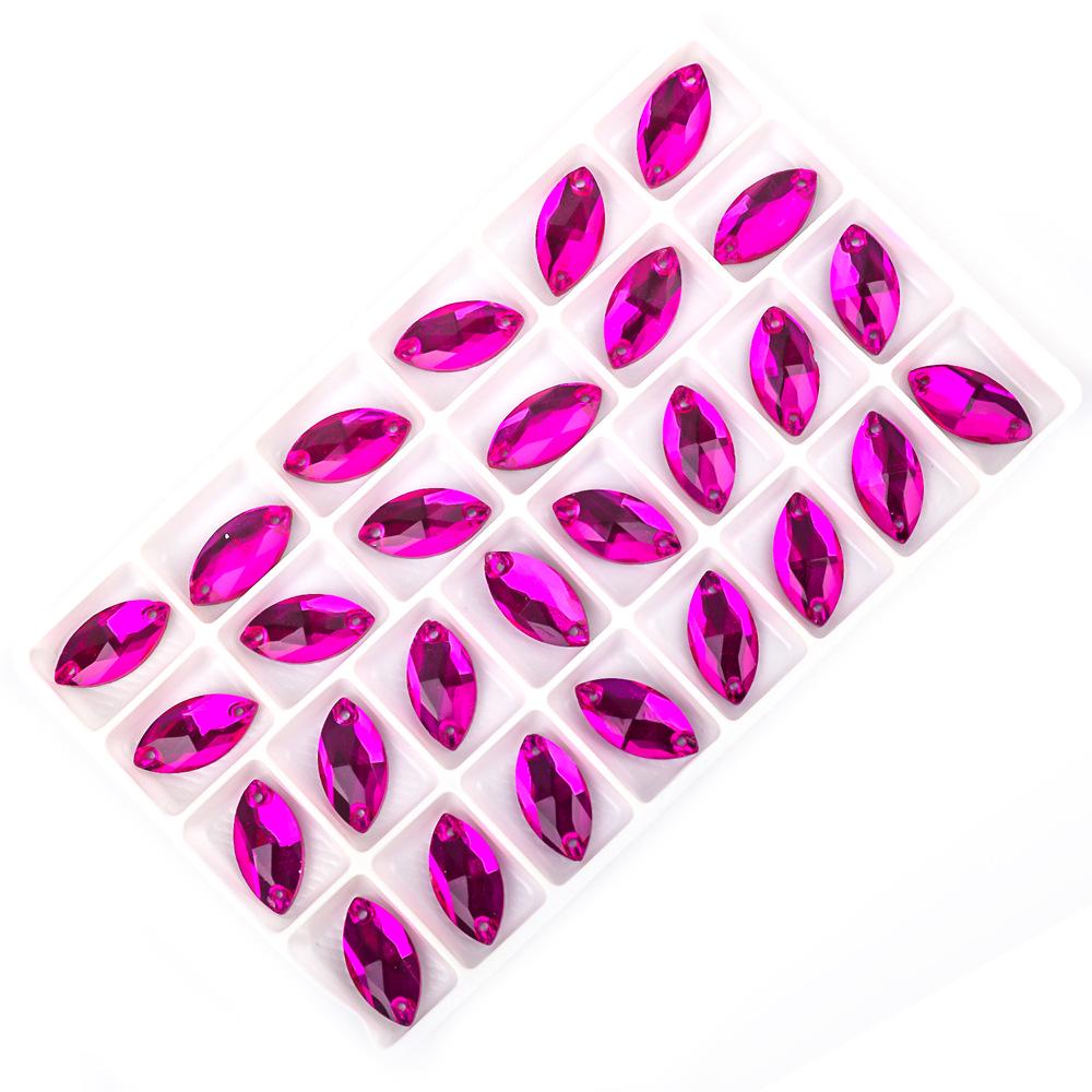 

Вэй Чэнь Маркиз Страз Ручная Вышивка Плоская Пуговица для DIY Вечерних и Свадебных Платьев Аксессуары 7*15mm, 48 pcs/pack