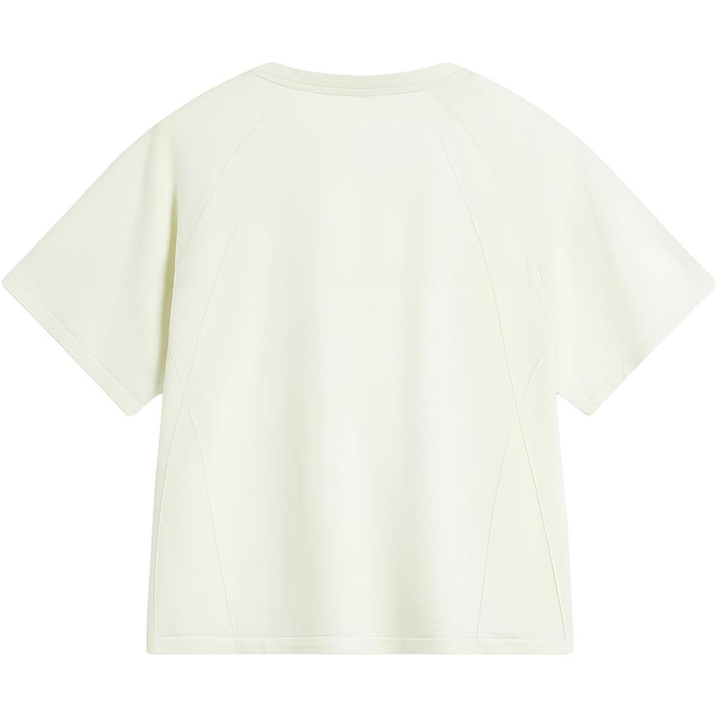 Li-Ning Quick-Dry Cool Round Neck Drop Shoulder Short Sleeve T-Shirt Women Tops Fat-Yellow ATSU014-1