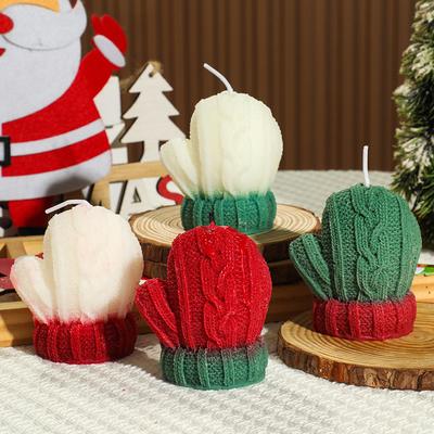 Decorazioni Natalizie, Mini Candele Profumate a Forma di Guanto di Lana, Regali Ricordo, Candele Profumate, Ornamenti da Tavolo