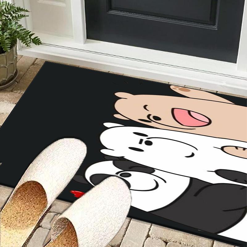 Bears Friends Adventure Office Rug Chair Mat, Game Carpet, Suitable for Front Door, Bedroom, Living Room, Desk, Holiday Gift