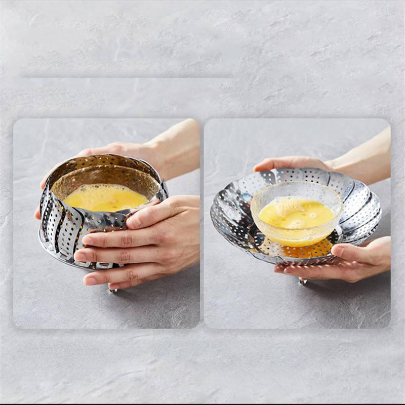

Folding Magic Steamer Stainless Steel Tray Multi-Function Lotus Steaming Tray Retractable Changeable Fruit Tray Steaming Rack