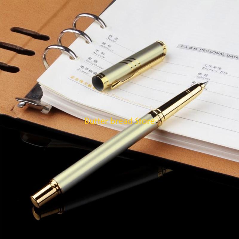 W89C 0.5mm Metal Roller Ball Pen Luxury Ballpoint Pens Business Office Supply Write чёрный