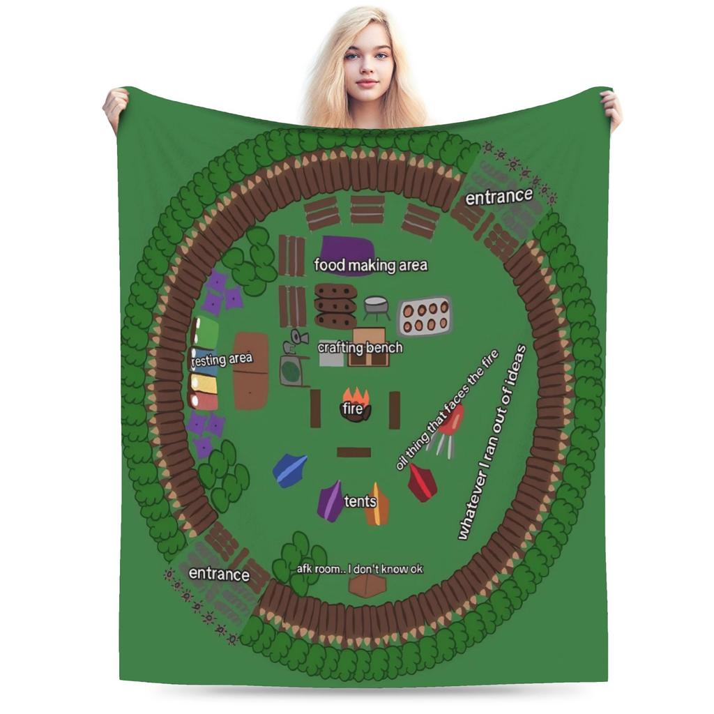 Custom 99 Nights In The Forest Blanket Survival Horror Games Plush Vintage Breathable Throw Blankets For Home Textile Decor