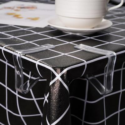 10 Peças Clipes de Toalha de Mesa Transparentes Plástico À Prova de Vento Para Casa Cozinha Restaurante Mesa Casamentos Aniversários Acessório de Toalha de Mesa