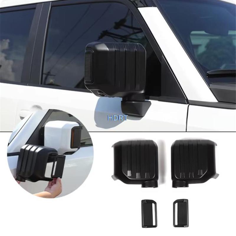 Car Styling Reflective Mirror Rain Eyebrow Reverse Mirror Rear View Mirror Cover For Toyota Land Cruiser 250 Prado LC250 2024 +