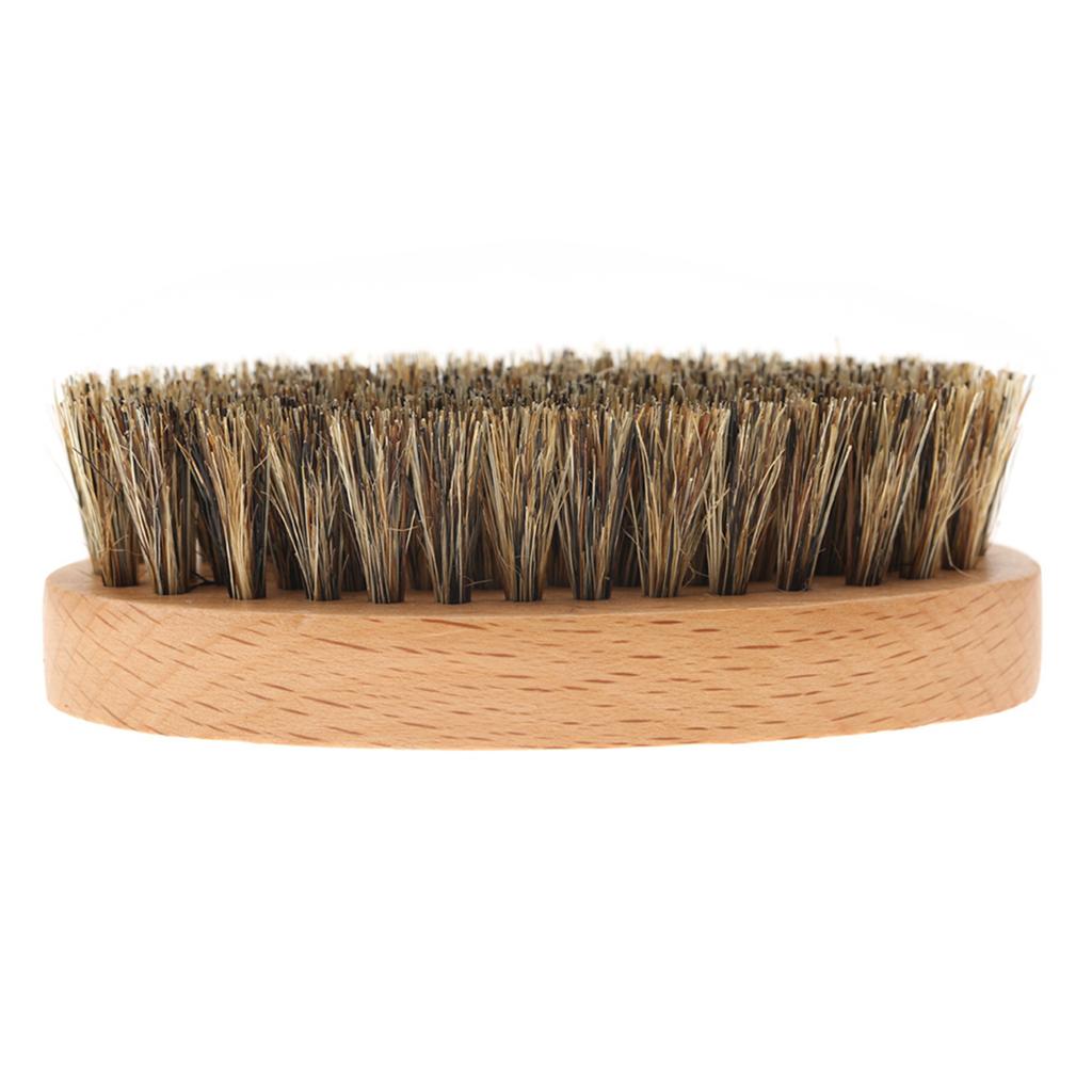 Men Brd Shaving   Brush Oval Brd Hair Clning Brush Mustache Portable   Comfortable Travel Home Use Wooden Handle