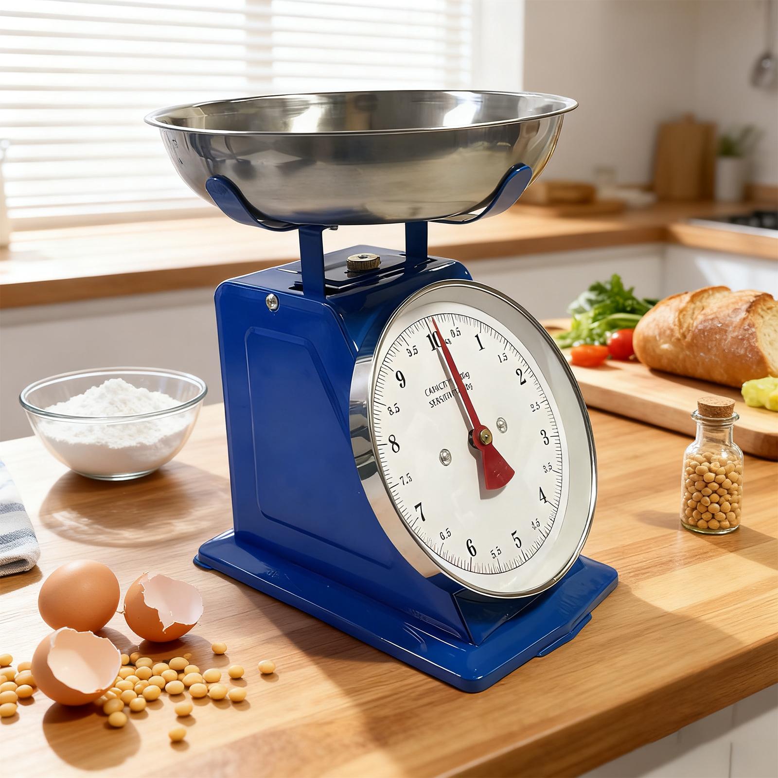 10Kg Mechanical Kitchen Food Scale with Detachable Tray Vintage Mechanical Kitchen Scale for Farmhouse Decor & Meal Prep China Mainland