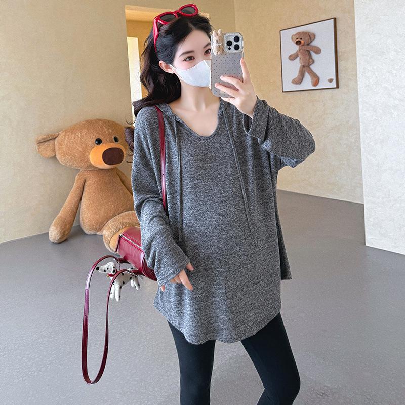 

2026 Spring Korean Loose Hooded Maternity Top M