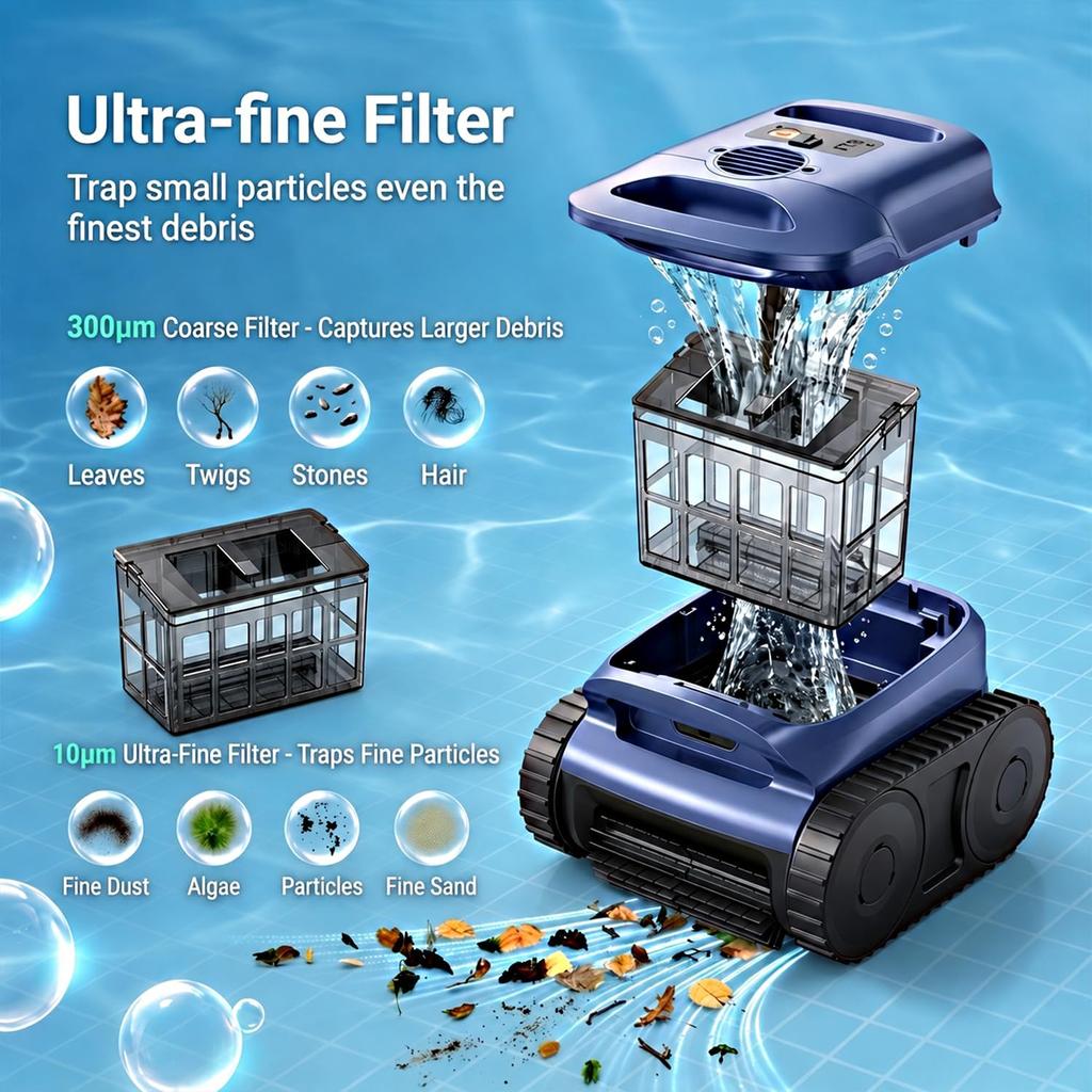 Seauto SAT25 Kabelloser Roboter-Poolreiniger mit Wandkletterfunktion