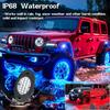4 Pods RGB LED Rock Lights, Underglow Multicolor Neon Light Kit, Wheel Well Light With APP Control & Music Mode, Under Glow Lights For