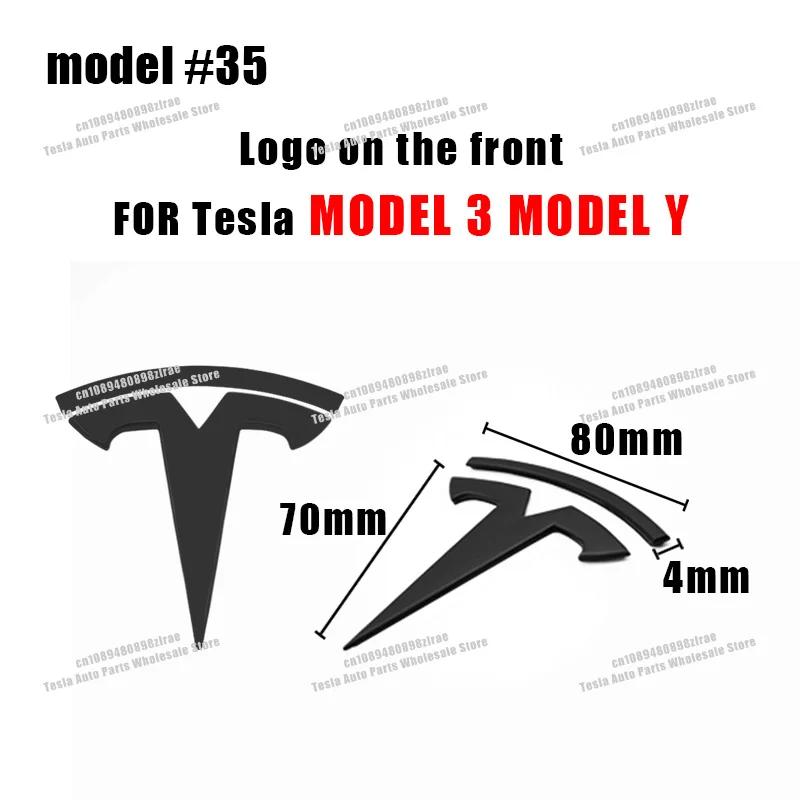 Car Badge Hood Front Grille Rear Trunk Decoration Sticker Accessories Tesla Model 3 Model Y Cybertruck Roadster SpaceX