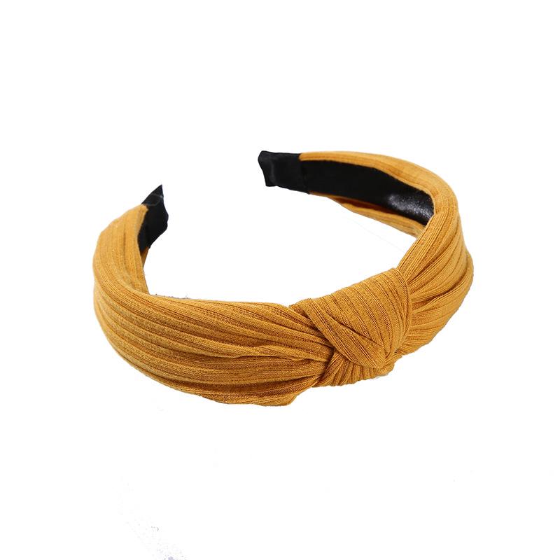 Bohemian Style Wide Knotted Fabric Headband for Women