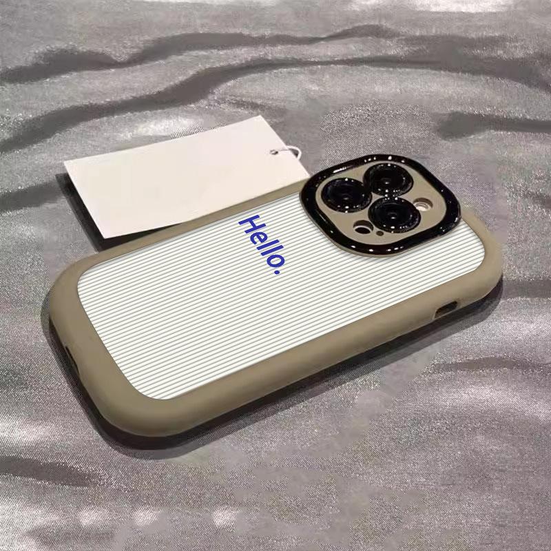 

Полосатый Привет Подходит для Apple 15 Чехол для мобильного телефона Iphone14promax Simple 13 iPhone 6