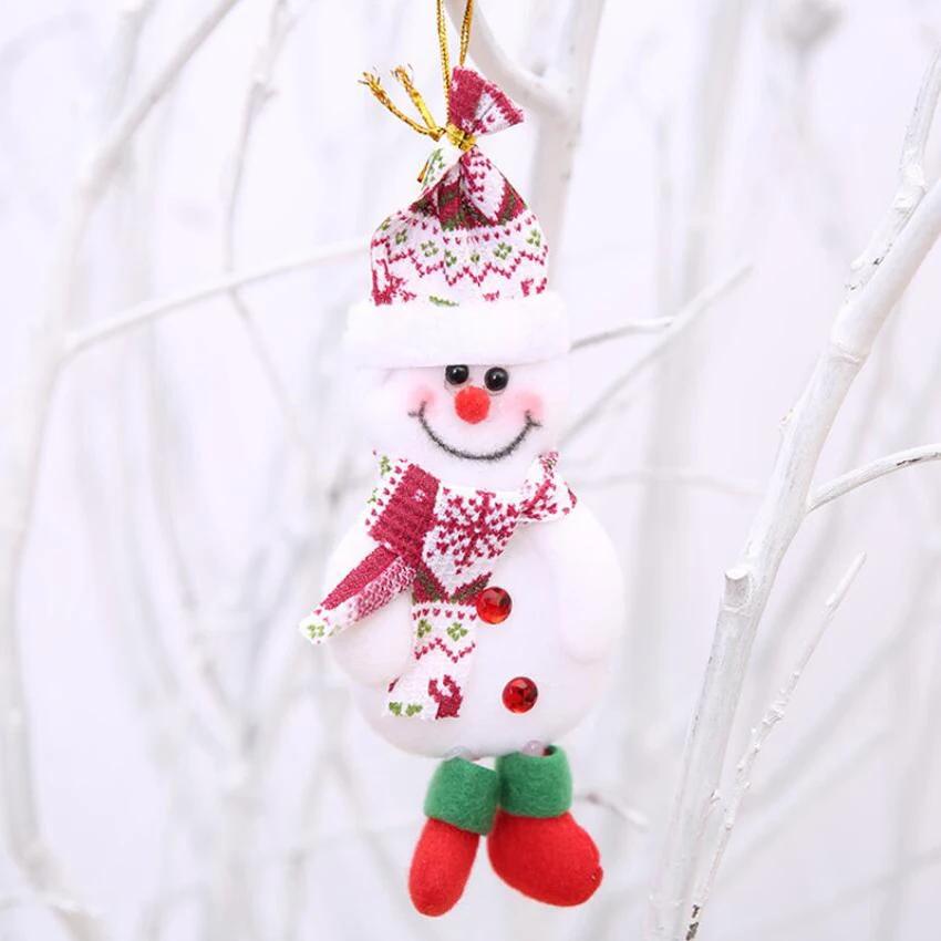 Ornements de Poupée Peluche de Noël Père Noël Bonhomme de Neige Arbre de Noël Accessoire de Décoration DIY pour la Maison Noël Nouvel An Fête à la Maison Cadeau pour Enfants