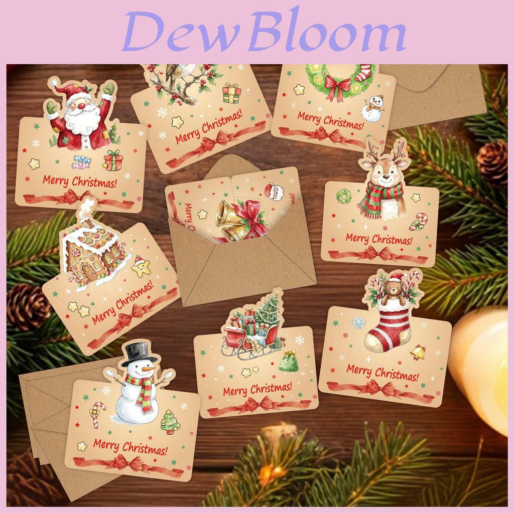 Christmas Holiday 3d Greeting Card Set With Foil Stamping For Festive Gift Exchange