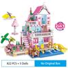 Summer Holiday City House Seaside Villa Building Blocks Apartment Street View Figures Diy Bricks Toys For Kid Girls Friends Gift
