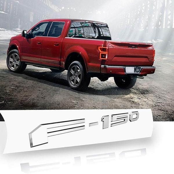 Adhesive F150 Tailgate Insert Overlay Letters, 3D F150 Emblem, Rear Tailgate Decal Letters for F150 2018 2019 (Chrome)