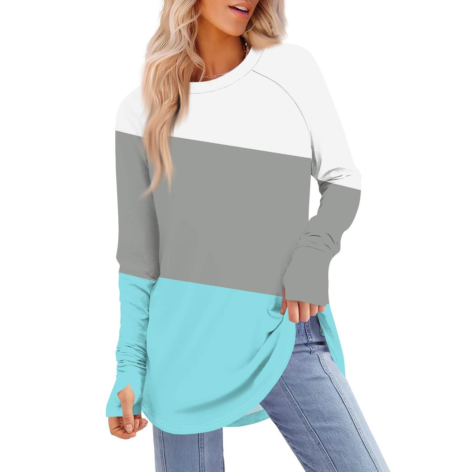 

Womens Oversized Sweatshirt Graphic Sweater Long Sleeve Drop Shoulder Round Shirt Tops Vintage Clothes M