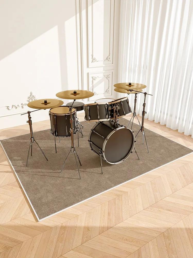 Simple Solid Piano Drum Carpet Thickened Shock Absorption Sound Insulation Non-slip Mat Light-luxury Living Room Bedroom Rug