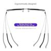 Unisex Vintage Near Sight Eyeglasses Trendy Square Frame Myopia Glasses for Women Men Retro Double Bridge Minus Diopter Glasses