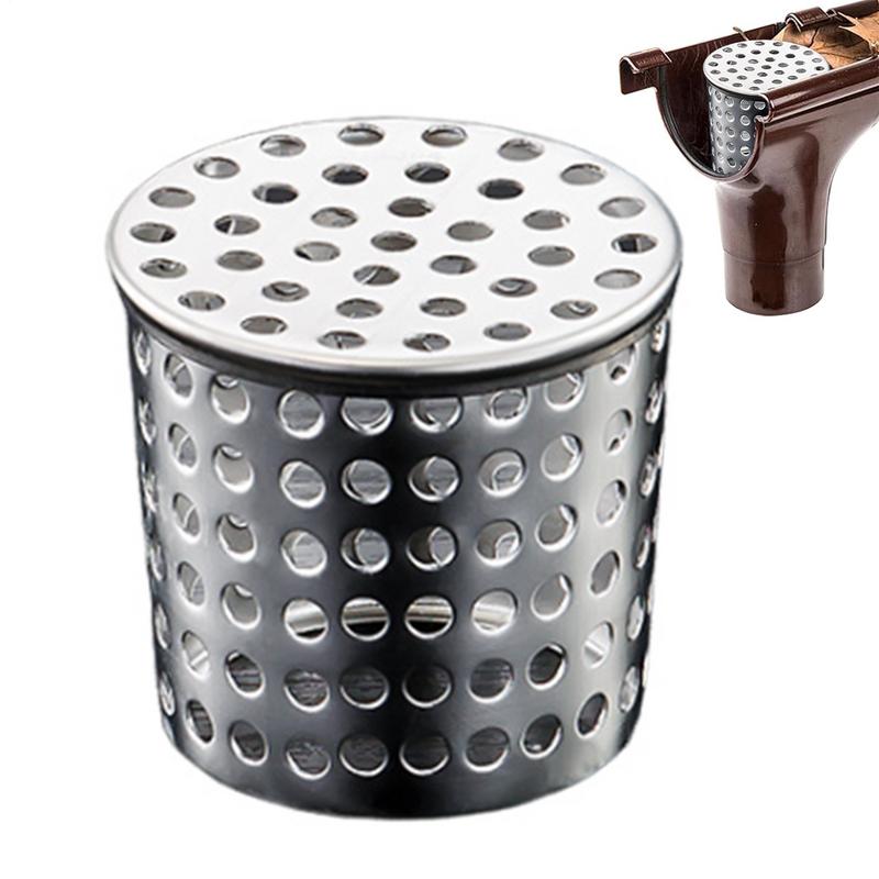 50-63mm 68-83mm Balcony Drainage Roof Floor Drain Cover Rain Pipe Cap Stainless Steel Hair Waste Collector For Kitchen Bathroom