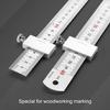 15/20/30/40cm Metal Measuring Marking Gauge with Slide Stop Carpentry Square Woodworking Tool Carpenter Scribing Ruler