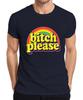 Bitch Please Retro Rainbow 70s Cheeky Gift Funny Groovy Unisexs T Shirt