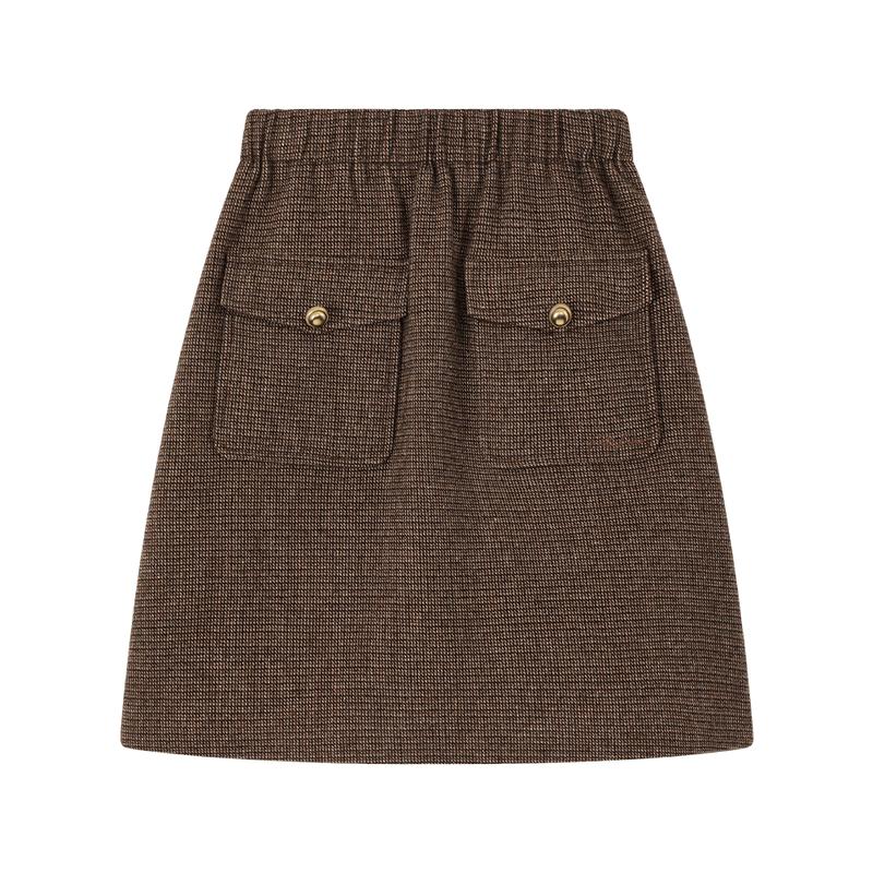 ELLE KIDS Girls  Maillard Houndstooth A-Line Skirt 150