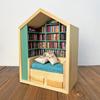 Angst Bücherregal Holz Miniatur Ausstellungsregal Ornament mit 2 Kissen 200 Buchmodellen für Wohnzimmer