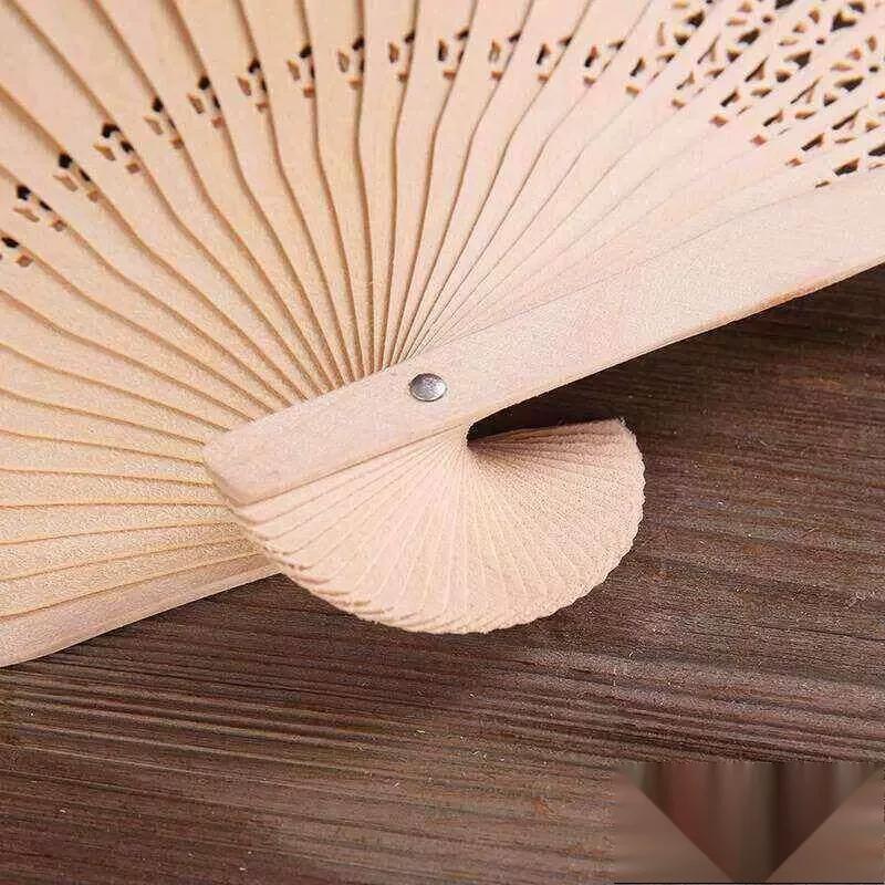 Sandalwood Fan, Original Wood Fan, Ancient Style Folding Sandalwood Fan, Chinese Style Handmade Wooden Fan, Sandalwood Folding Fan, Hollow-Carved