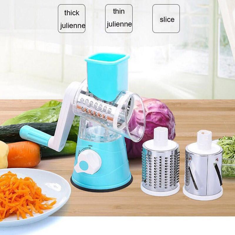 1Pc Household Kitchen Multifunctional Roller Vegetable Cutter Grater Potato Slicer Cheese Machine Hand Crank Household Cutting
