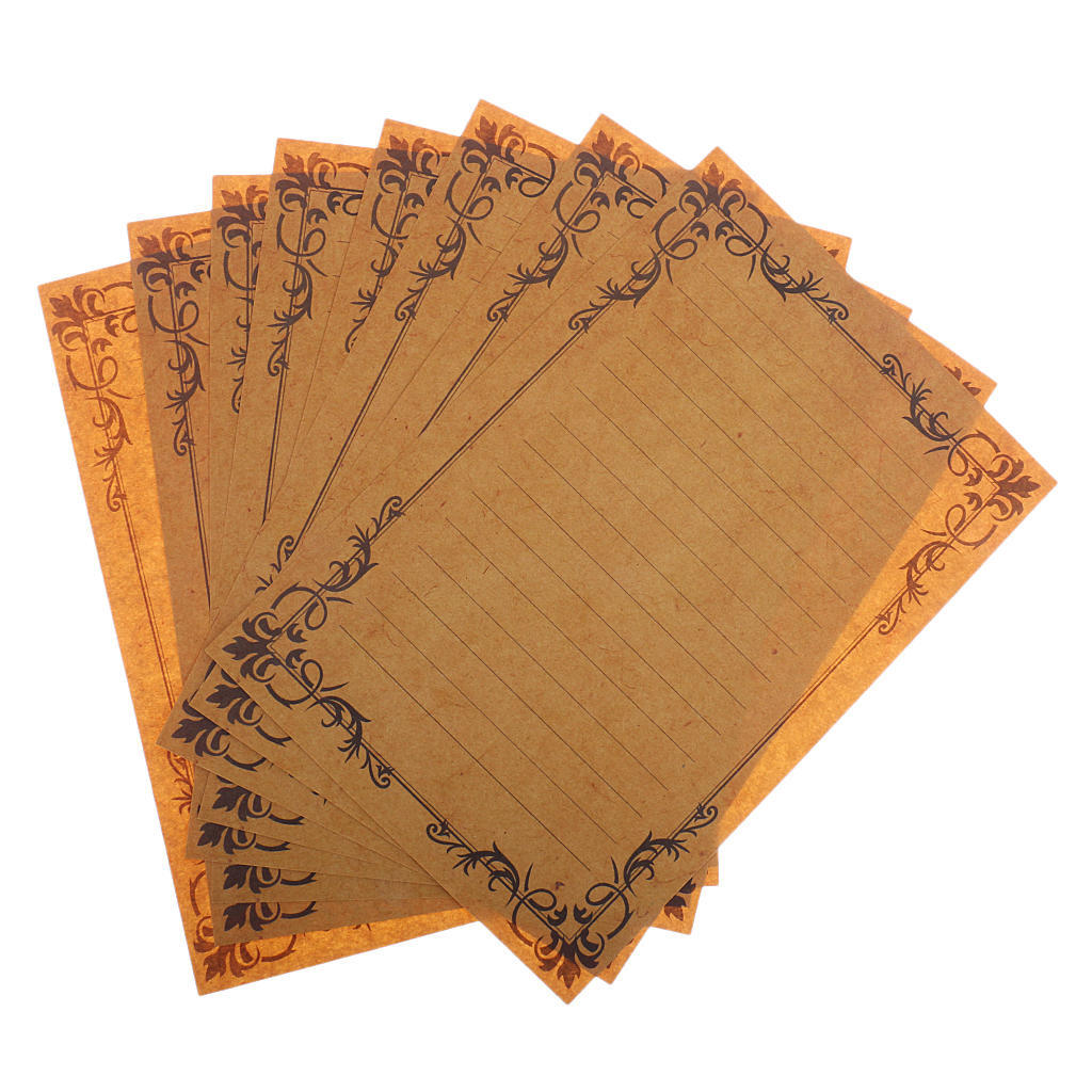 Buy 8pcs Retro Vintage Flower Frame Pattern Stationery