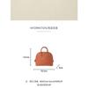 First Layer Cowhide Handheld Women's Bag, High-end Niche Design, Shell Bag, Simple and Versatile Mini Messenger Bowling Bag
