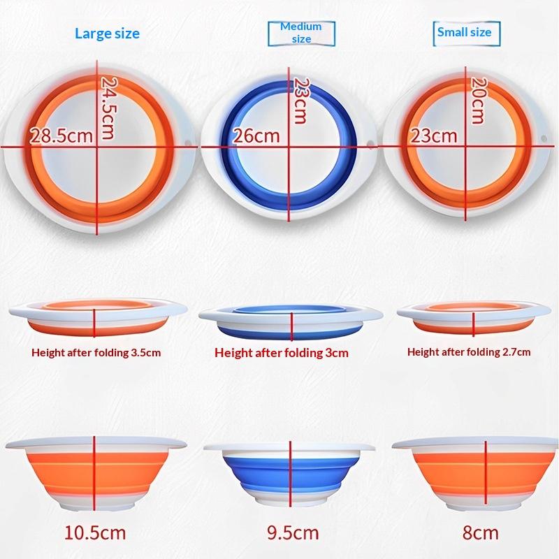 1Pc Fishing Non Toxic Foldable Bait Bowl / Bait Tray / Groundbait Mixing Bowl For Carp Fishing Accessory