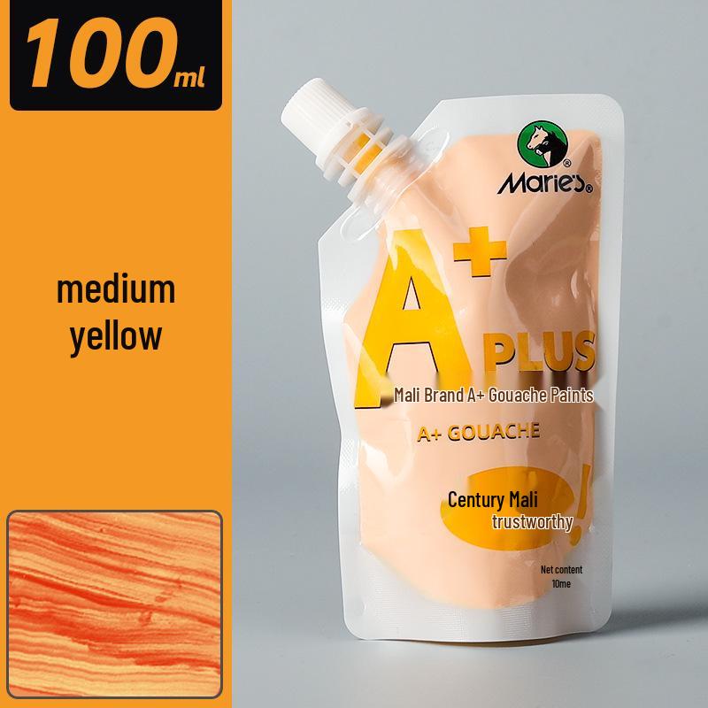 Mali Afwasbare Gouache Verf 100ml - Handgeschilderde Kleuren voor Kinderen en Studenten